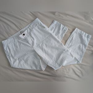 J. Crew 100% Cotton White Pants. Women's Size 10